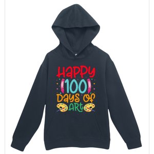 Happy 100 Days Of Art School Teachers Urban Pullover Hoodie