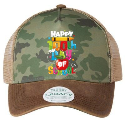 Happy 100th Day Of School Teachers 100 Days Gift Legacy Tie Dye Trucker Hat