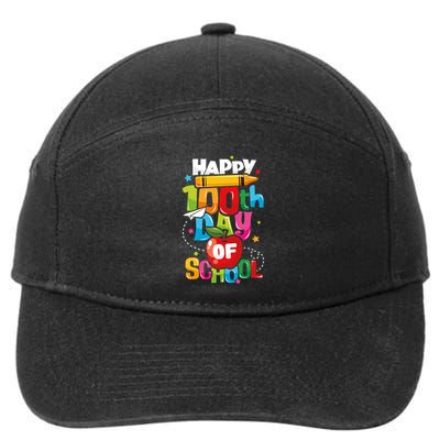 Happy 100th Day Of School Teachers 100 Days Gift 7-Panel Snapback Hat