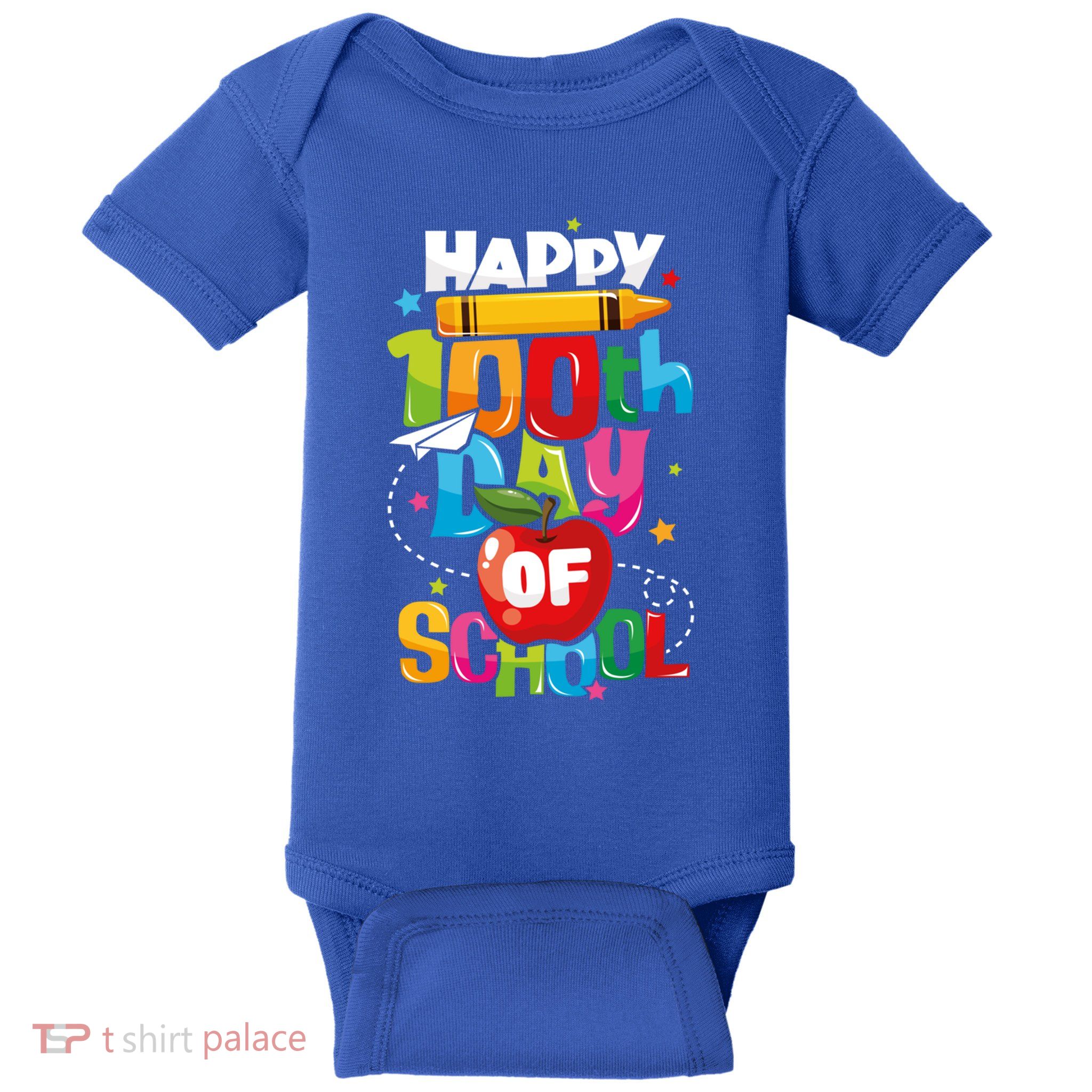 Happy 100th Day Of School Teachers 100 Days Gift Baby Bodysuit