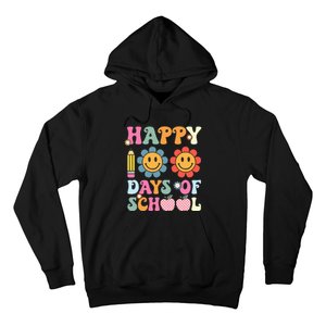 Happy 100th Day Of School Teacher Retro Groovy 100 Days Hoodie