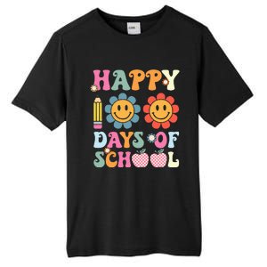 Happy 100th Day Of School Teacher Retro Groovy 100 Days Tall Fusion ChromaSoft Performance T-Shirt