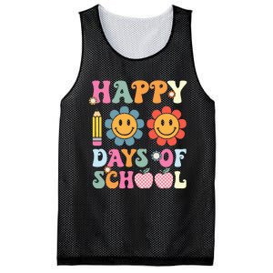 Happy 100th Day Of School Teacher Retro Groovy 100 Days Mesh Reversible Basketball Jersey Tank