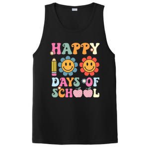 Happy 100th Day Of School Teacher Retro Groovy 100 Days PosiCharge Competitor Tank