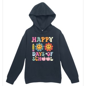 Happy 100th Day Of School Teacher Retro Groovy 100 Days Urban Pullover Hoodie