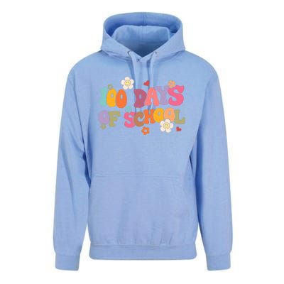 Happy 100 Days Of School 100 Days Smarter Brighter Groovy Gift Unisex Surf Hoodie