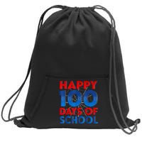 Happy 100 Days Of School Celebrating A Milestone Sweatshirt Cinch Pack Bag