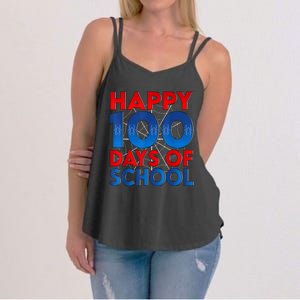 Happy 100 Days Of School Celebrating A Milestone Women's Strappy Tank