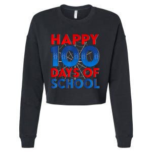 Happy 100 Days Of School Celebrating A Milestone Cropped Pullover Crew