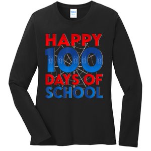 Happy 100 Days Of School Celebrating A Milestone Ladies Long Sleeve Shirt