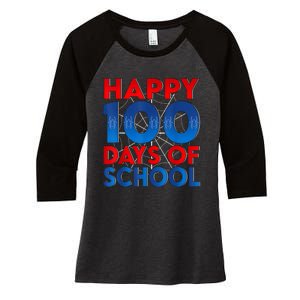 Happy 100 Days Of School Celebrating A Milestone Women's Tri-Blend 3/4-Sleeve Raglan Shirt