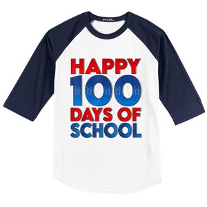 Happy 100 Days Of School Celebrating A Milestone Baseball Sleeve Shirt