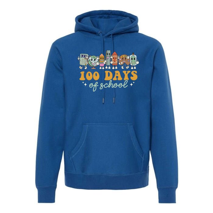 Happy 100 Days Of School 100 Days Smarter Pencil Gift Premium Hoodie