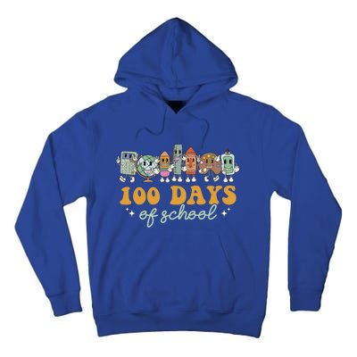 Happy 100 Days Of School 100 Days Smarter Pencil Gift Tall Hoodie