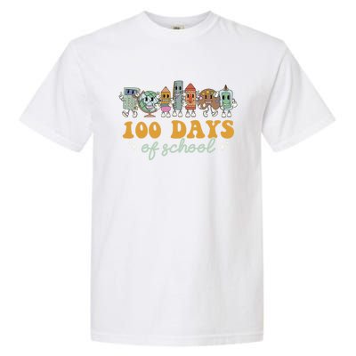 Happy 100 Days Of School 100 Days Smarter Pencil Gift Garment-Dyed Heavyweight T-Shirt