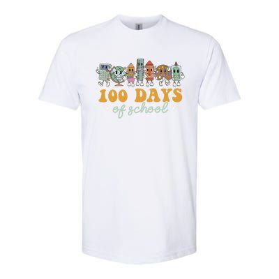 Happy 100 Days Of School 100 Days Smarter Pencil Gift Softstyle CVC T-Shirt