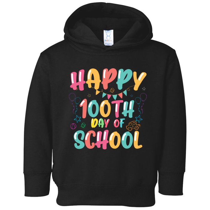 Happy 100th Day Of School 2024 Toddler Hoodie