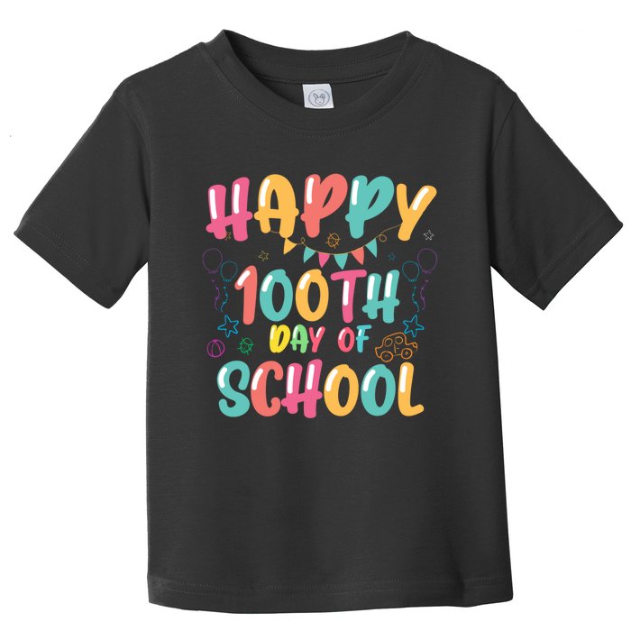 Happy 100th Day Of School 2024 Toddler T-Shirt