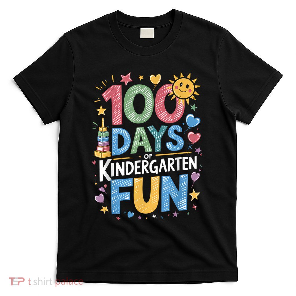 Happy 100th Day Of Kindergarten Teacher Or Student T-Shirt