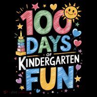 Happy 100th Day Of Kindergarten Teacher Or Student T-Shirt