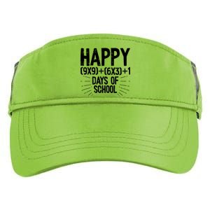 Happy 100 Days Of School 100th Day Of School Math Equation Gift Adult Drive Performance Visor