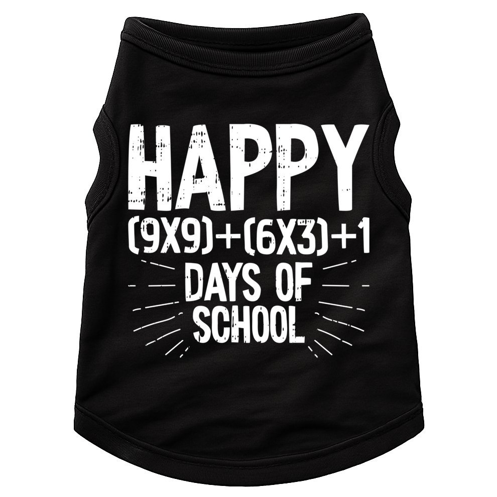 Happy 100 Days Of School 100th Day Of School Math Equation Gift Doggie Tank