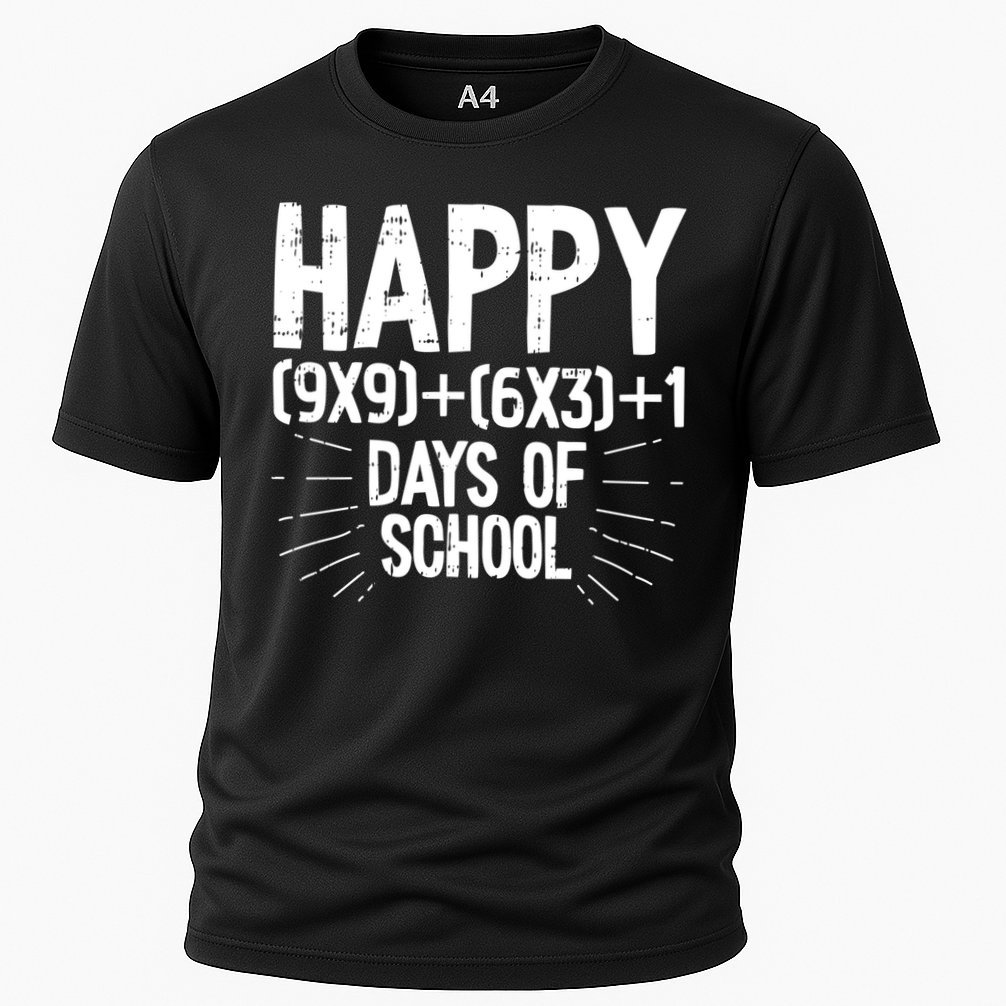 Happy 100 Days Of School 100th Day Of School Math Equation Gift Cooling Performance Crew T-Shirt