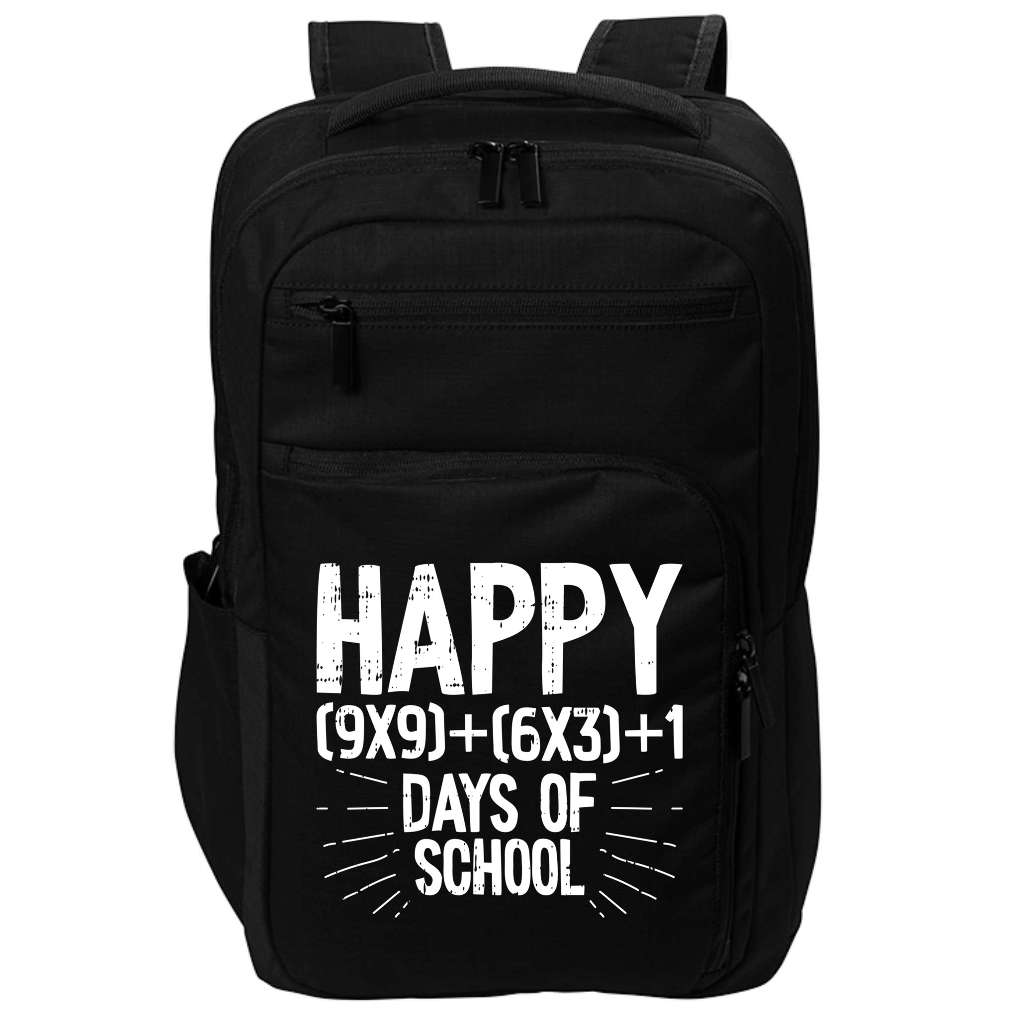 Happy 100 Days Of School 100th Day Of School Math Equation Gift Impact Tech Backpack