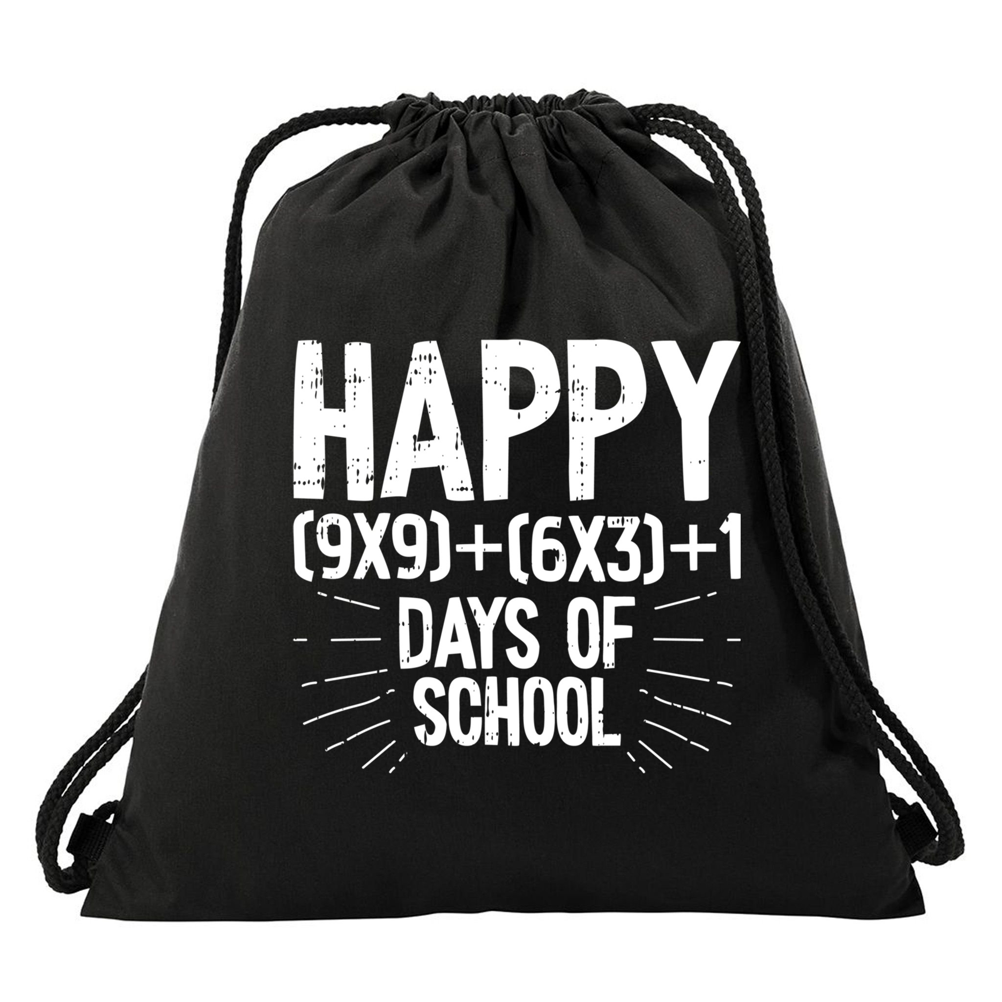 Happy 100 Days Of School 100th Day Of School Math Equation Gift Drawstring Bag