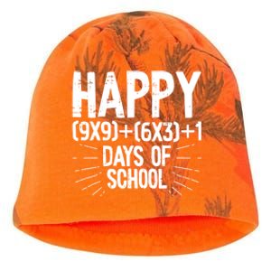 Happy 100 Days Of School 100th Day Of School Math Equation Gift Kati - Camo Knit Beanie