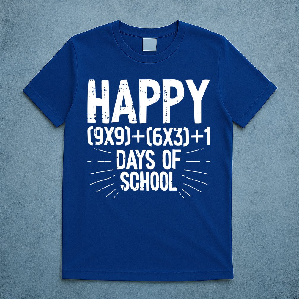 Happy 100 Days Of School 100th Day Of School Math Equation Gift T-Shirt