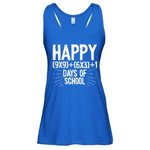 Happy 100 Days Of School 100th Day Of School Math Equation Gift Ladies Essential Flowy Tank