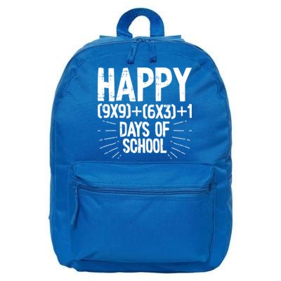 Happy 100 Days Of School 100th Day Of School Math Equation Gift 16 in Basic Backpack