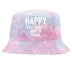 Happy 100 Days Of School 100th Day Of School Math Equation Gift Tie-Dyed Bucket Hat