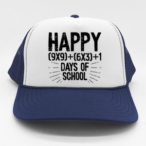 Happy 100 Days Of School 100th Day Of School Math Equation Gift Trucker Hat