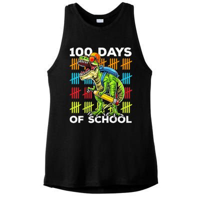 Happy 100th Day of School Teachers 100 Days Ladies PosiCharge Tri-Blend Wicking Tank