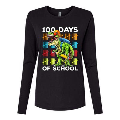 Happy 100th Day of School Teachers 100 Days Womens Cotton Relaxed Long Sleeve T-Shirt