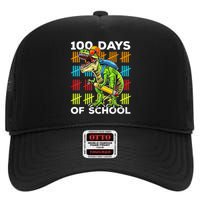 Happy 100th Day of School Teachers 100 Days High Crown Mesh Back Trucker Hat