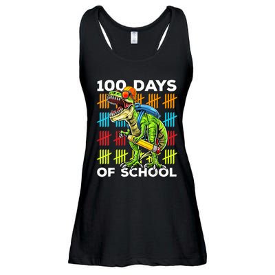 Happy 100th Day of School Teachers 100 Days Ladies Essential Flowy Tank