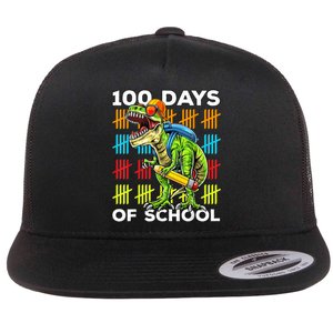 Happy 100th Day of School Teachers 100 Days Flat Bill Trucker Hat