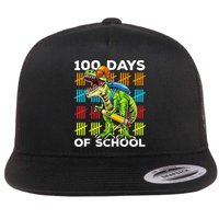 Happy 100th Day of School Teachers 100 Days Flat Bill Trucker Hat