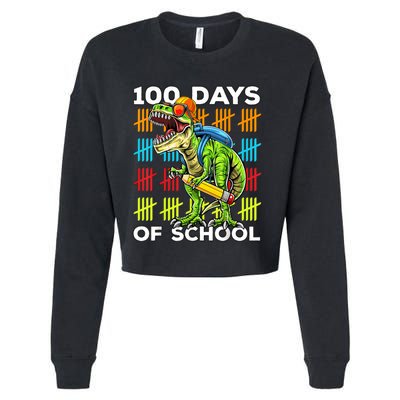 Happy 100th Day of School Teachers 100 Days Cropped Pullover Crew