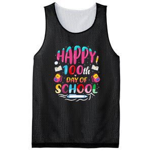 Happy 100th Day Of School 100 Days Of School Teacher Student Mesh Reversible Basketball Jersey Tank