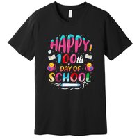 Happy 100th Day Of School 100 Days Of School Teacher Student Premium T-Shirt