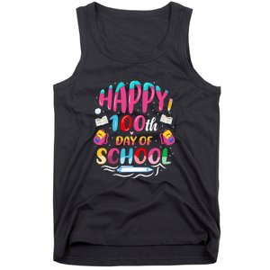 Happy 100th Day Of School 100 Days Of School Teacher Student Tank Top