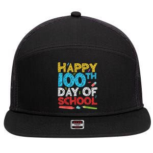 Happy 100th Day Of School  7 Panel Mesh Trucker Snapback Hat