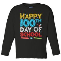 Happy 100th Day Of School  Toddler Long Sleeve Shirt