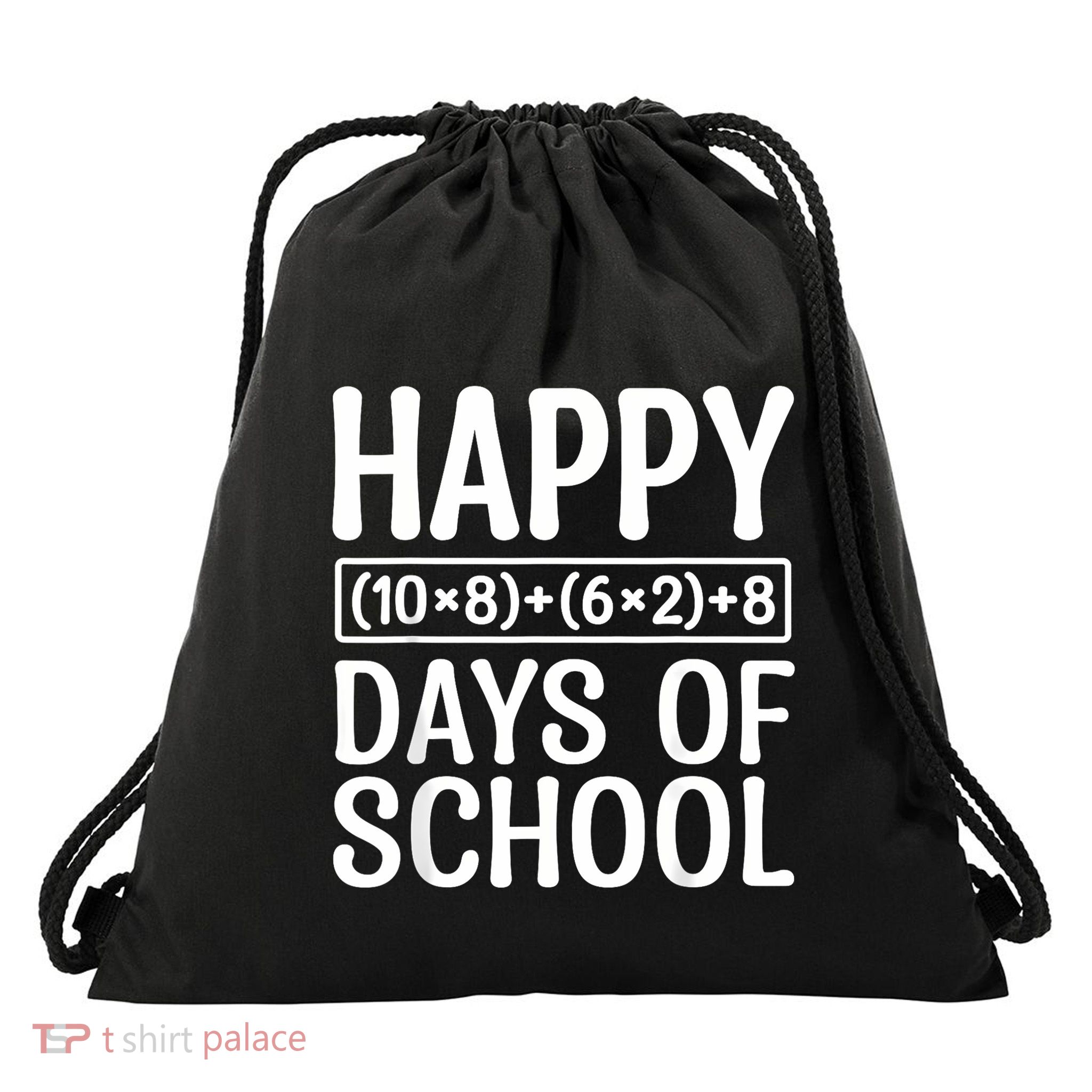 Happy 100th Day Of School Funny Math Equation Teacher Drawstring Bag