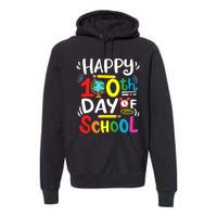 Happy 100th Day Of School 100 Days Of School Teacher Student Premium Hoodie