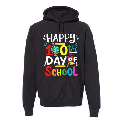 Happy 100th Day Of School 100 Days Of School Teacher Student Premium Hoodie